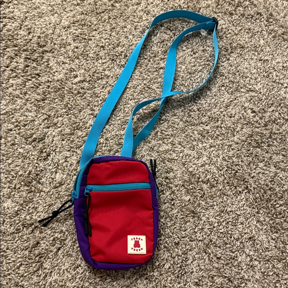 Teddy Fresh Red and Blue Crossbody Bag